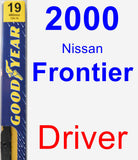 Driver Wiper Blade for 2000 Nissan Frontier - Premium