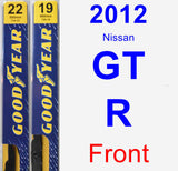 Front Wiper Blade Pack for 2012 Nissan GT-R - Premium