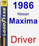 Driver Wiper Blade for 1986 Nissan Maxima - Premium