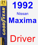 Driver Wiper Blade for 1992 Nissan Maxima - Premium