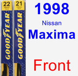 Front Wiper Blade Pack for 1998 Nissan Maxima - Premium