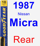 Rear Wiper Blade for 1987 Nissan Micra - Premium