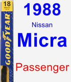 Passenger Wiper Blade for 1988 Nissan Micra - Premium