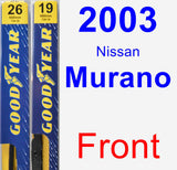 Front Wiper Blade Pack for 2003 Nissan Murano - Premium