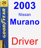 Driver Wiper Blade for 2003 Nissan Murano - Premium