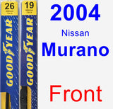 Front Wiper Blade Pack for 2004 Nissan Murano - Premium