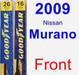 Front Wiper Blade Pack for 2009 Nissan Murano - Premium