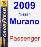 Passenger Wiper Blade for 2009 Nissan Murano - Premium