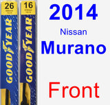 Front Wiper Blade Pack for 2014 Nissan Murano - Premium