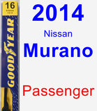Passenger Wiper Blade for 2014 Nissan Murano - Premium