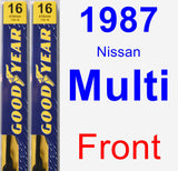 Front Wiper Blade Pack for 1987 Nissan Multi - Premium