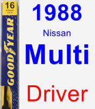 Driver Wiper Blade for 1988 Nissan Multi - Premium