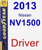 Driver Wiper Blade for 2013 Nissan NV1500 - Premium