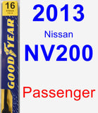 Passenger Wiper Blade for 2013 Nissan NV200 - Premium