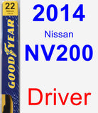 Driver Wiper Blade for 2014 Nissan NV200 - Premium