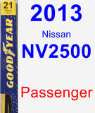 Passenger Wiper Blade for 2013 Nissan NV2500 - Premium