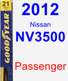 Passenger Wiper Blade for 2012 Nissan NV3500 - Premium