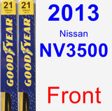 Front Wiper Blade Pack for 2013 Nissan NV3500 - Premium