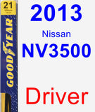 Driver Wiper Blade for 2013 Nissan NV3500 - Premium