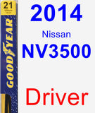 Driver Wiper Blade for 2014 Nissan NV3500 - Premium