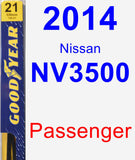 Passenger Wiper Blade for 2014 Nissan NV3500 - Premium