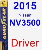 Driver Wiper Blade for 2015 Nissan NV3500 - Premium