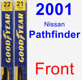 Front Wiper Blade Pack for 2001 Nissan Pathfinder - Premium