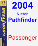 Passenger Wiper Blade for 2004 Nissan Pathfinder - Premium