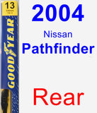 Rear Wiper Blade for 2004 Nissan Pathfinder - Premium