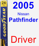 Driver Wiper Blade for 2005 Nissan Pathfinder - Premium