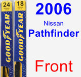 Front Wiper Blade Pack for 2006 Nissan Pathfinder - Premium