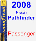 Passenger Wiper Blade for 2008 Nissan Pathfinder - Premium