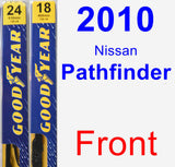 Front Wiper Blade Pack for 2010 Nissan Pathfinder - Premium