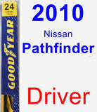 Driver Wiper Blade for 2010 Nissan Pathfinder - Premium