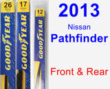 Front & Rear Wiper Blade Pack for 2013 Nissan Pathfinder - Premium