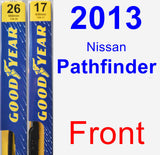 Front Wiper Blade Pack for 2013 Nissan Pathfinder - Premium