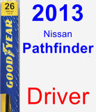 Driver Wiper Blade for 2013 Nissan Pathfinder - Premium