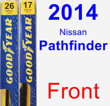 Front Wiper Blade Pack for 2014 Nissan Pathfinder - Premium