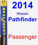 Passenger Wiper Blade for 2014 Nissan Pathfinder - Premium