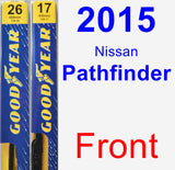 Front Wiper Blade Pack for 2015 Nissan Pathfinder - Premium