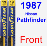 Front Wiper Blade Pack for 1987 Nissan Pathfinder - Premium