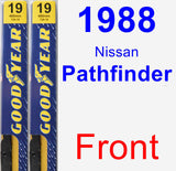 Front Wiper Blade Pack for 1988 Nissan Pathfinder - Premium