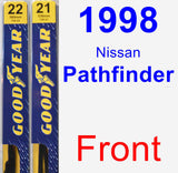 Front Wiper Blade Pack for 1998 Nissan Pathfinder - Premium