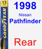 Rear Wiper Blade for 1998 Nissan Pathfinder - Premium