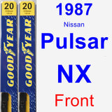 Front Wiper Blade Pack for 1987 Nissan Pulsar NX - Premium