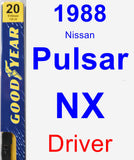 Driver Wiper Blade for 1988 Nissan Pulsar NX - Premium