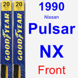 Front Wiper Blade Pack for 1990 Nissan Pulsar NX - Premium