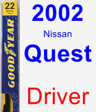 Driver Wiper Blade for 2002 Nissan Quest - Premium