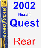 Rear Wiper Blade for 2002 Nissan Quest - Premium