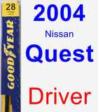 Driver Wiper Blade for 2004 Nissan Quest - Premium